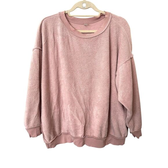 FP MOVEMENT Kelly Oversized Lounge Sweatshirt Rose Small‎ - Picture 3 of 6